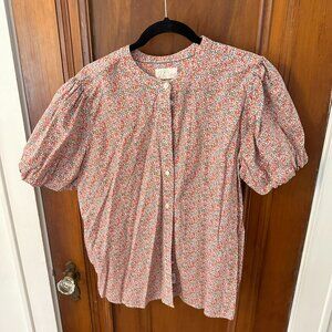 J. Crew Classic-fit short puff-sleeve top in Liberty® Eloise floral Sz 20